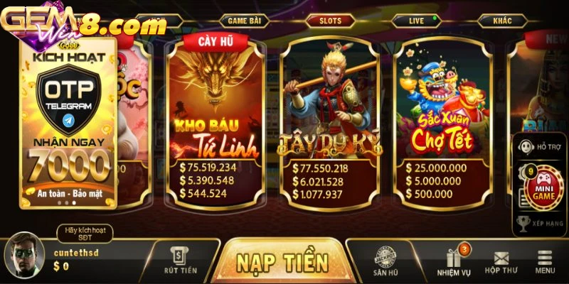 Slot game đổi thưởng đa dạng chuyên mục, chủ đề